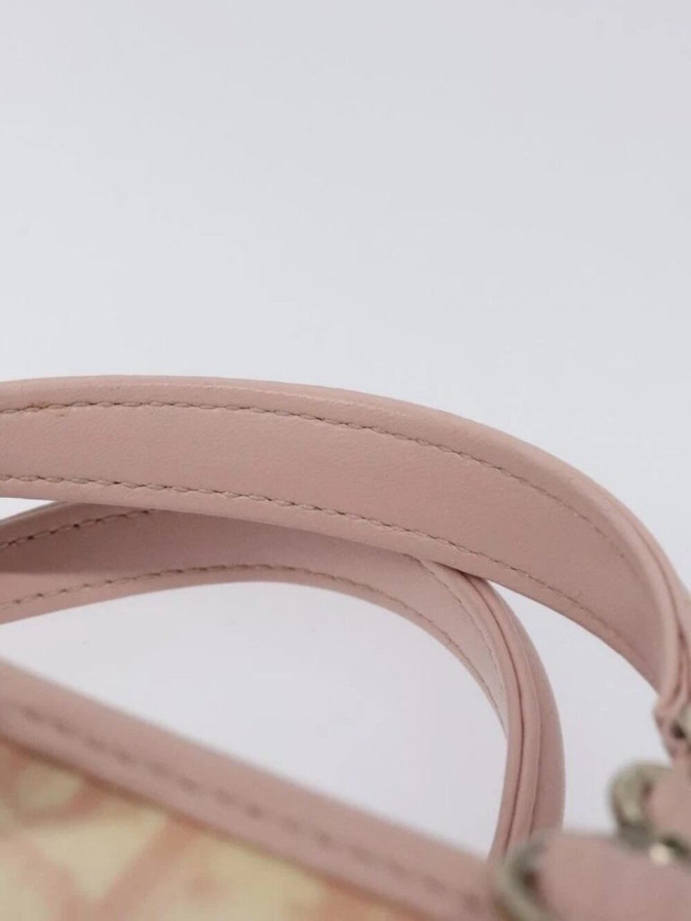 Christian Dior Trotter Canvas Romantic Chain Bag PVC Pink Silver - Picture 8 of 16